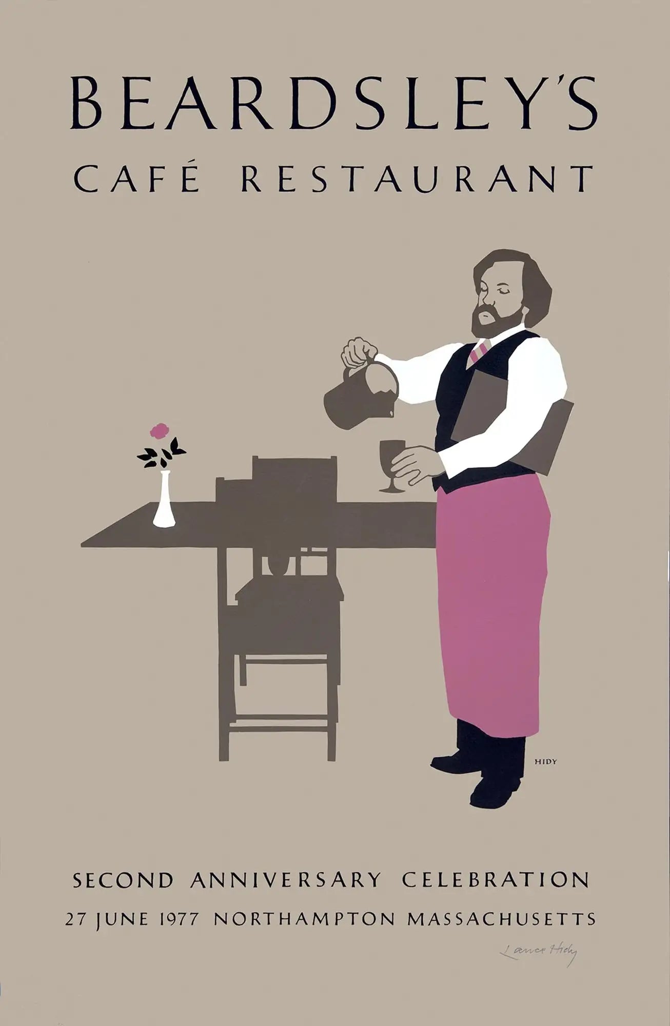 (*NEW ARRIVAL*) (Art) Lance Hidy. Beardsley's Cafe Restaurant - Second Anniversary Celebration