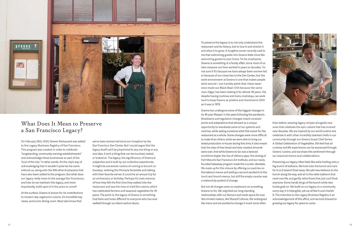 Seasons of Greens: A Collection of New Recipes from the Iconic San Francisco Restaurant (Katie Reicher) *Signed*