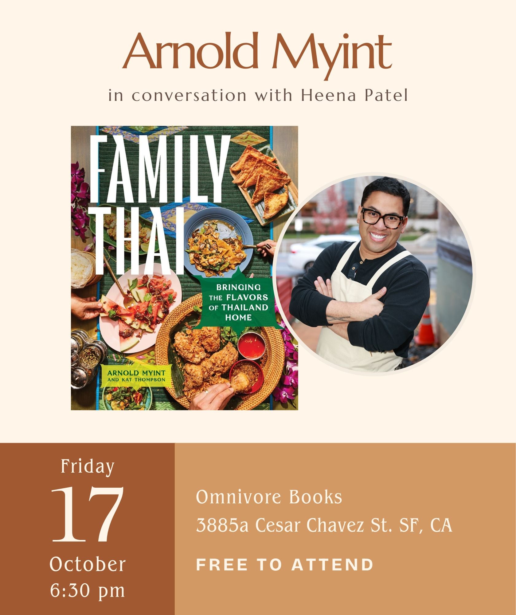 Arnold Myint Author Event • Family Thai: Bringing the Flavors of Thailand Home