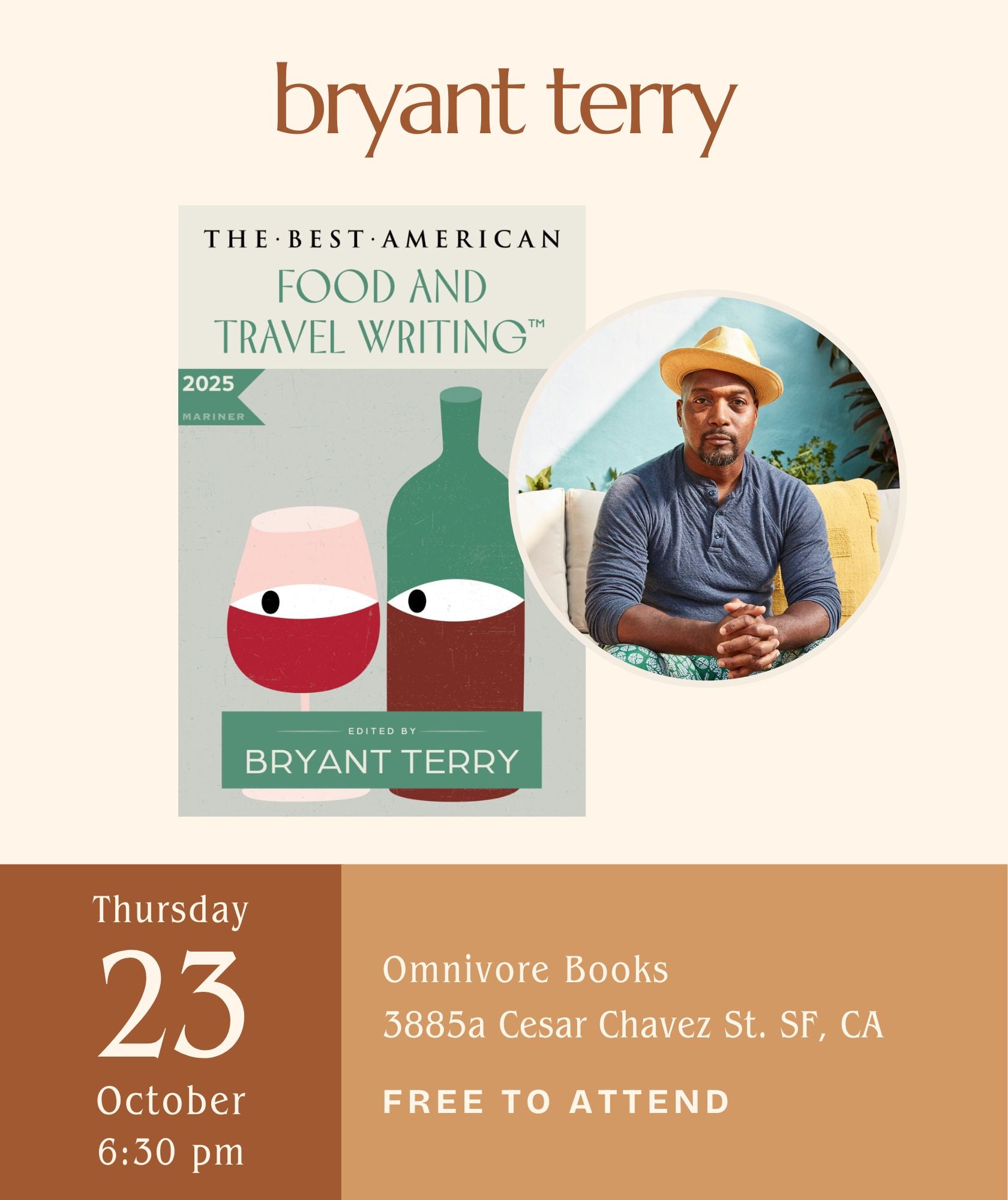 bryant terry Author Event • The Best American Food and Travel Writing 2025