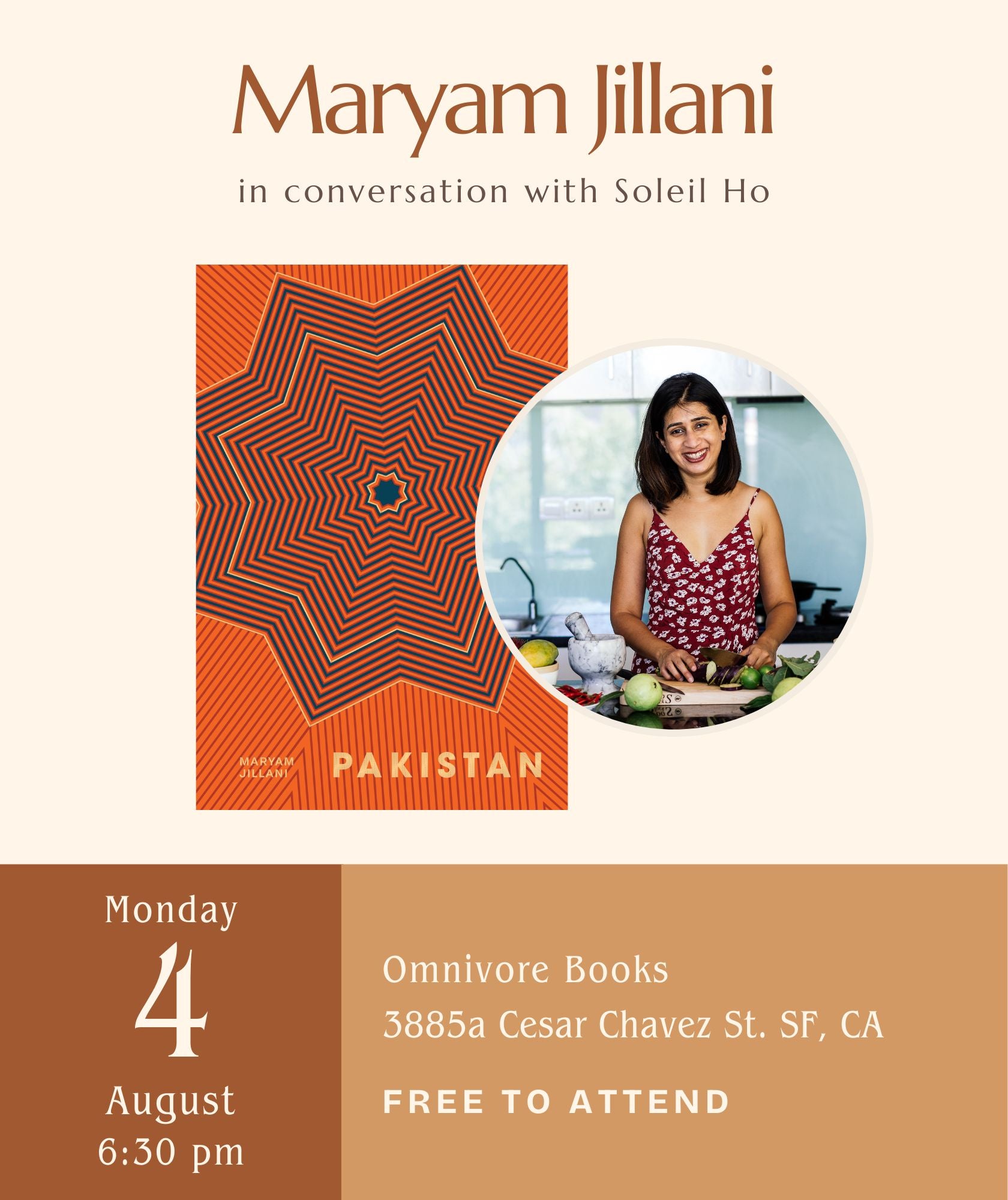 Maryam Jillani Author Event • Pakistan: Recipes and Stories from Home Kitchens, Restaurants, and Roadside Stands
