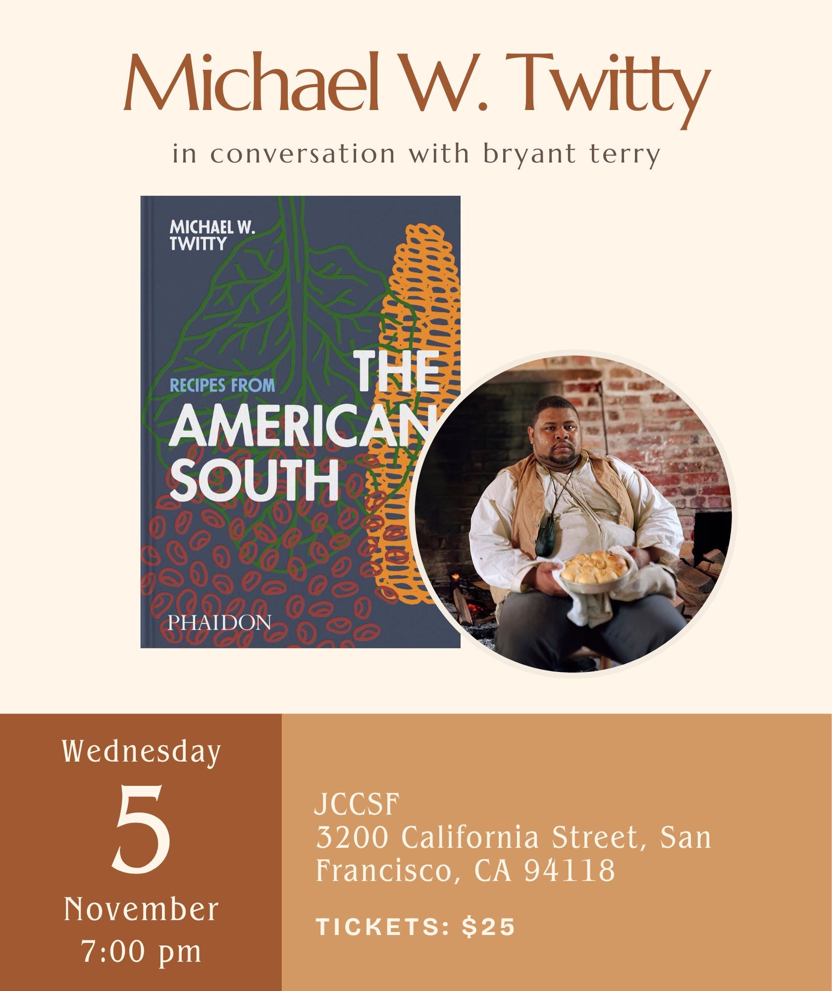 OFFSITE EVENT! Michael W. Twitty in conversation with bryant terry • Recipes from the American South