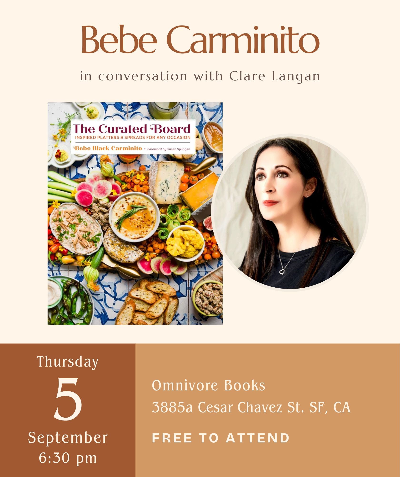 Bebe Black Carminito Author Talk • The Curated Board: Inspired Platters & Spreads for Any Occasion