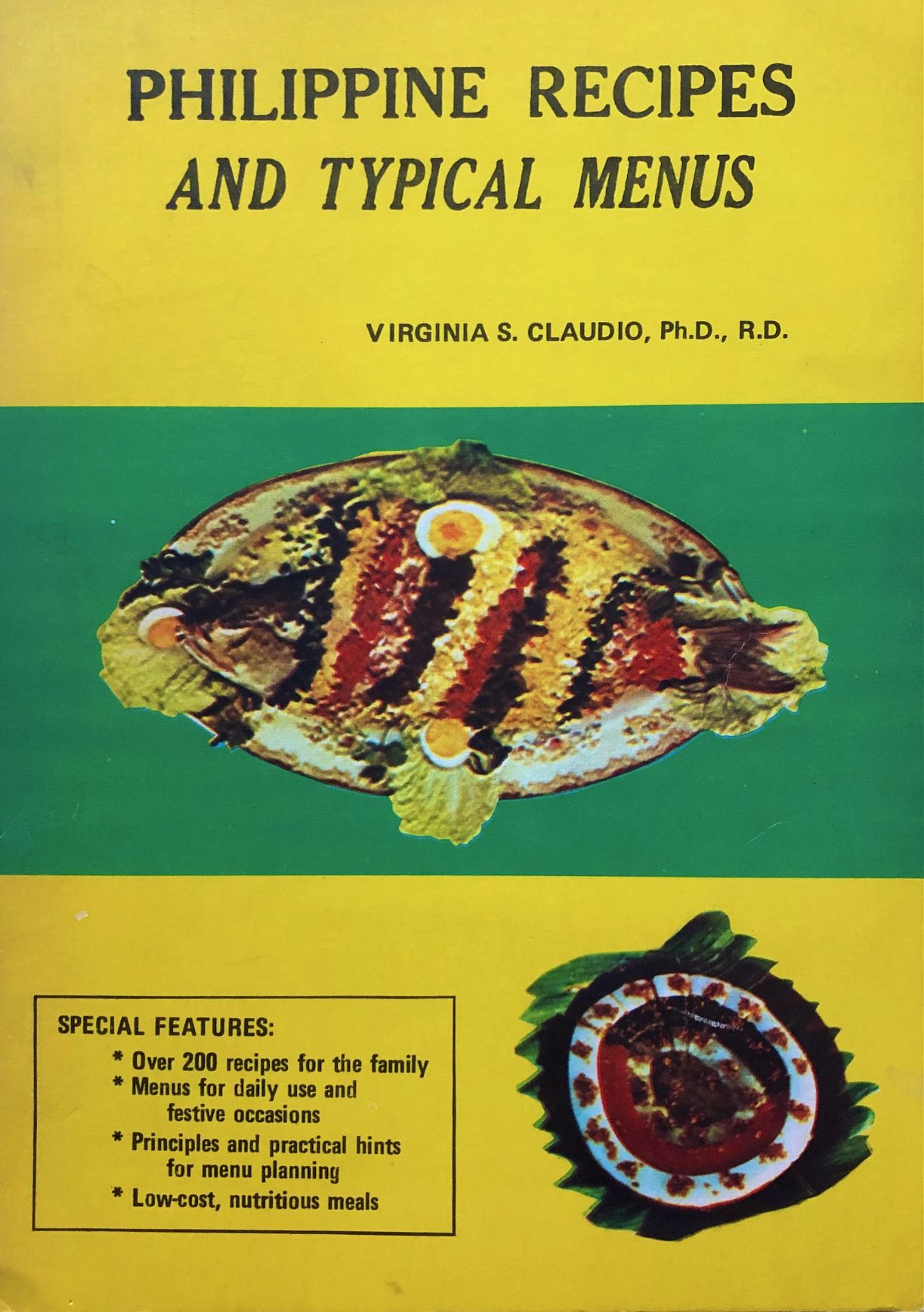 (*NEW ARRIVAL*) (Filipino) Virginia S. Claudio. Philippine Recipes and Typical Menus