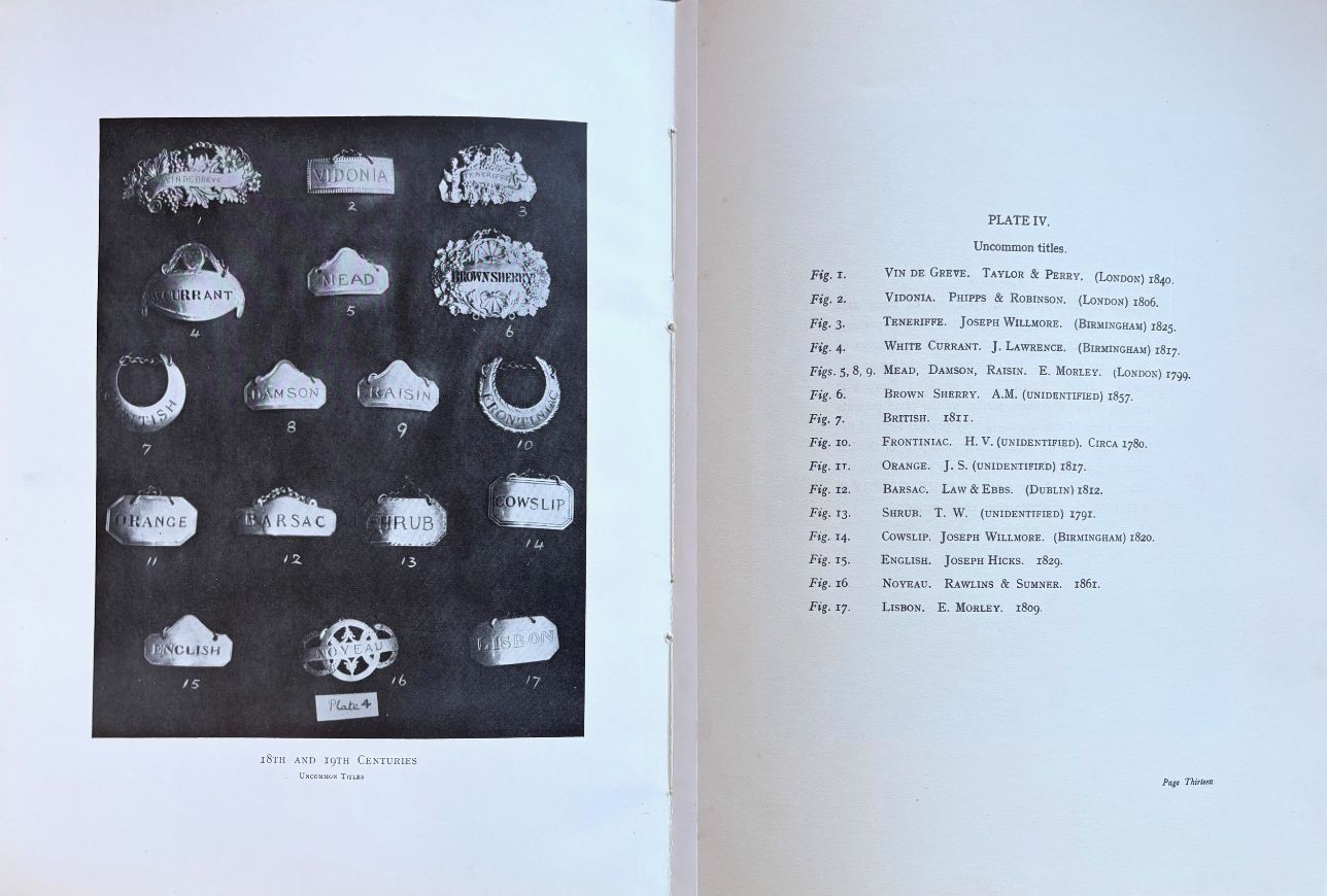 (Spirits) Herbert C. Dent. Wine, Spirit and Sauce Labels of the 18th and 19th Centuries