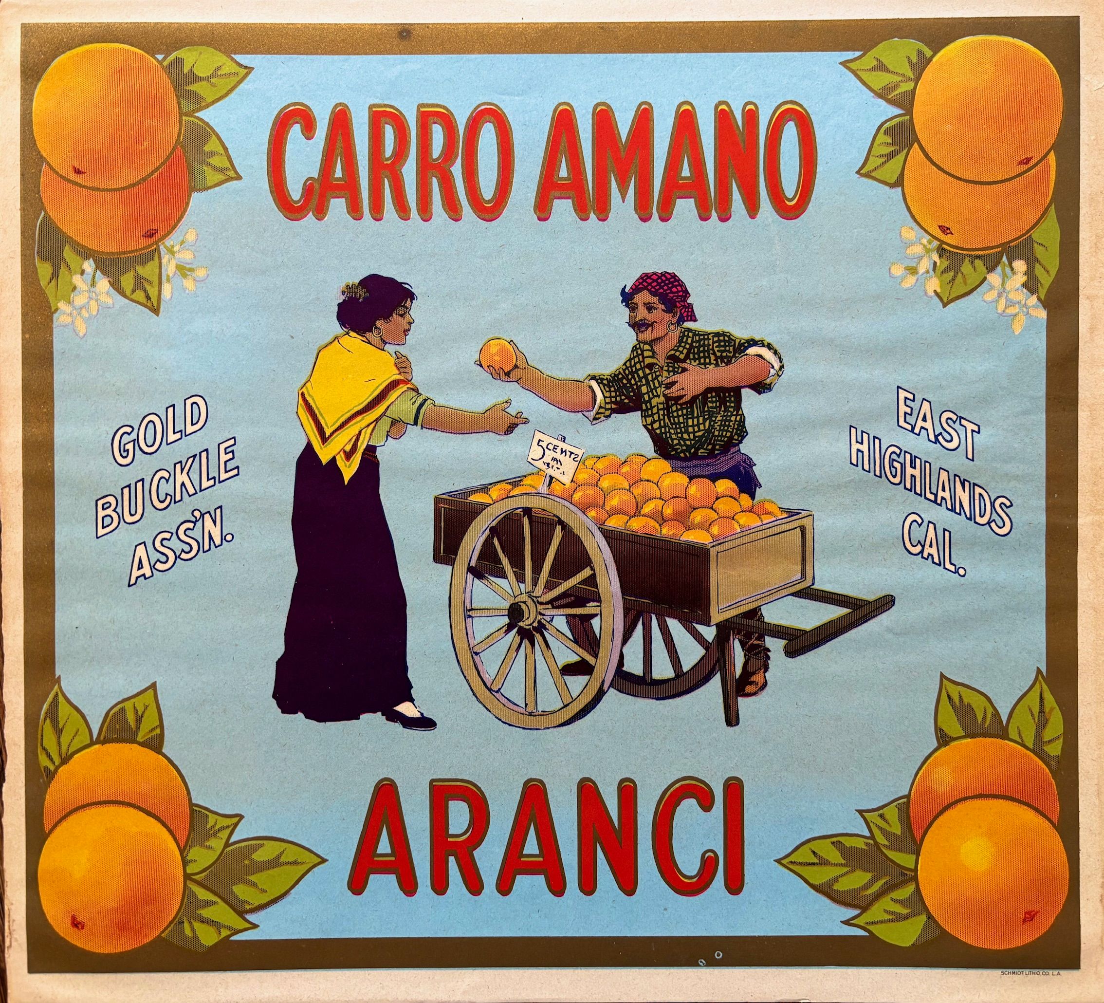 Fruit Label - Carro Amano Aranci