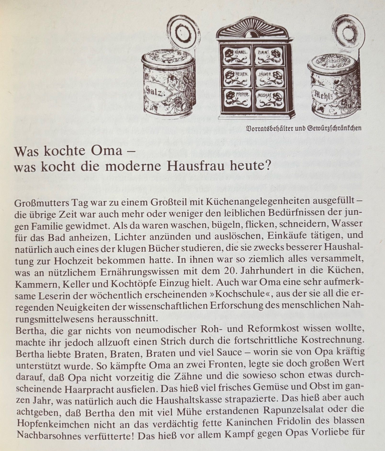 (German) J. Peter Lemcke. Omas Kuche und Unsere Kuche Heute
