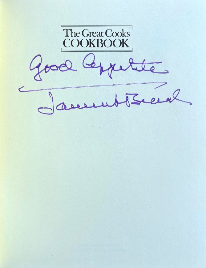 (James Beard) The Good Cooking School. The Great Cooks Cookbook. *SIGNED*