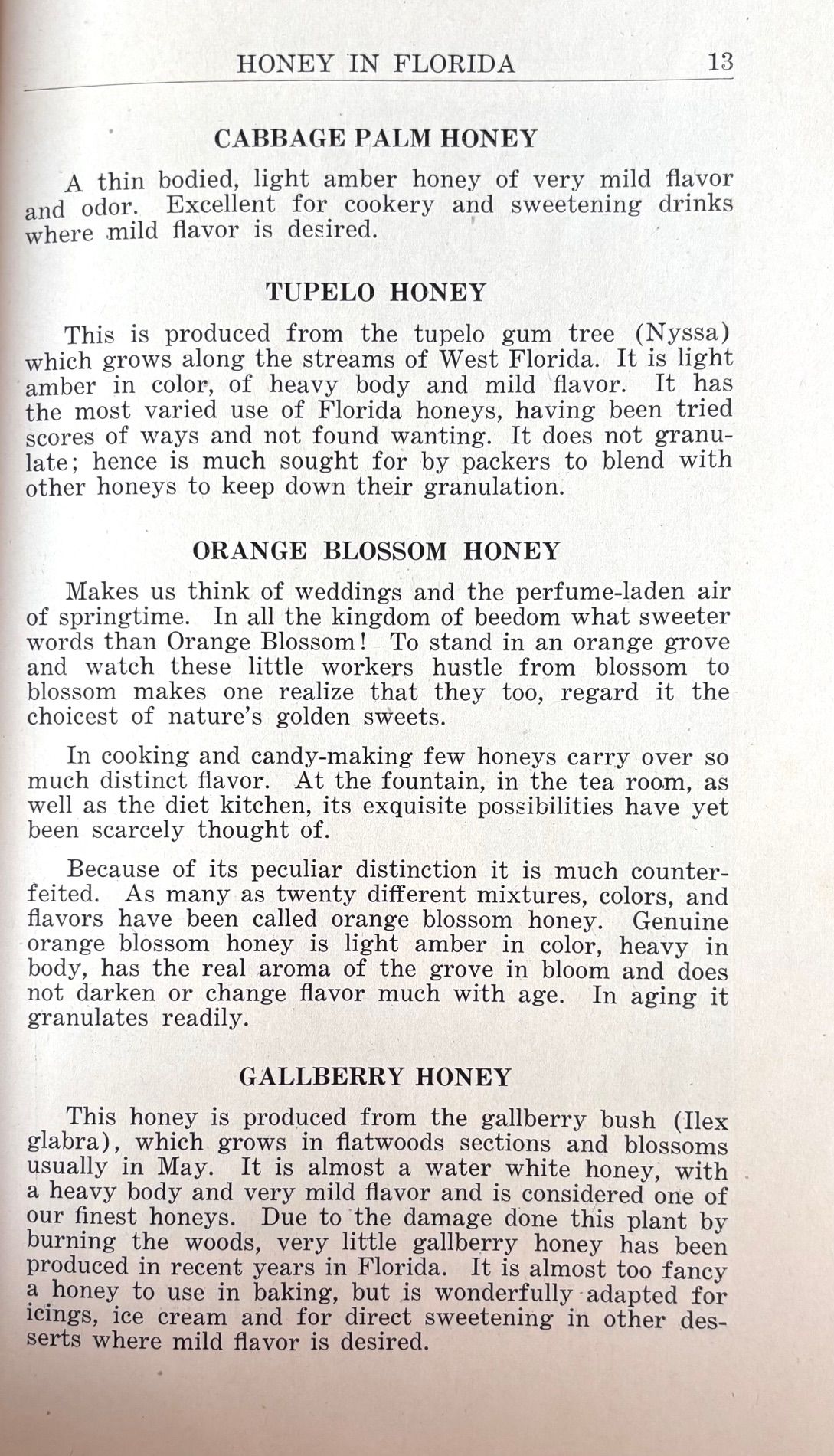 (*NEW ARRIVAL*) (Beekeeping - Southern) Waldo Horton & Isabelle Thursby. Florida Honey and its Hundred Uses
