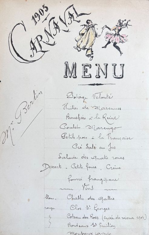 (*NEW ARRIVAL*) 1905 Carnaval Menu