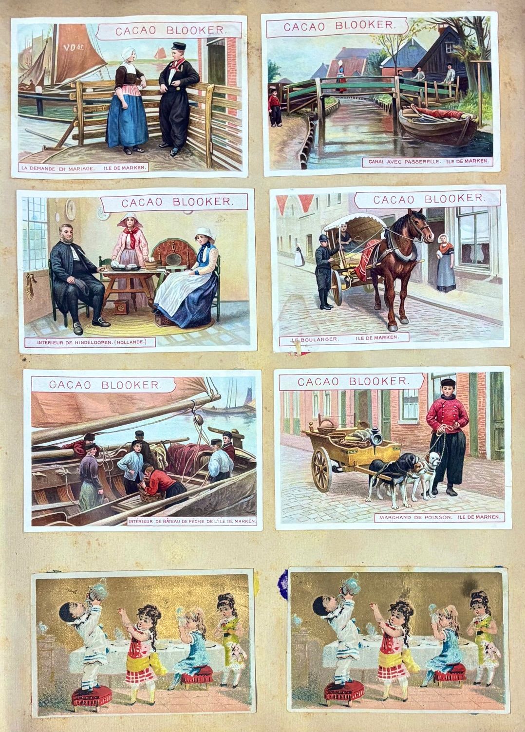 (*NEW ARRIVAL*) (Chocolate) Album of French chocolate trade cards & paper dolls