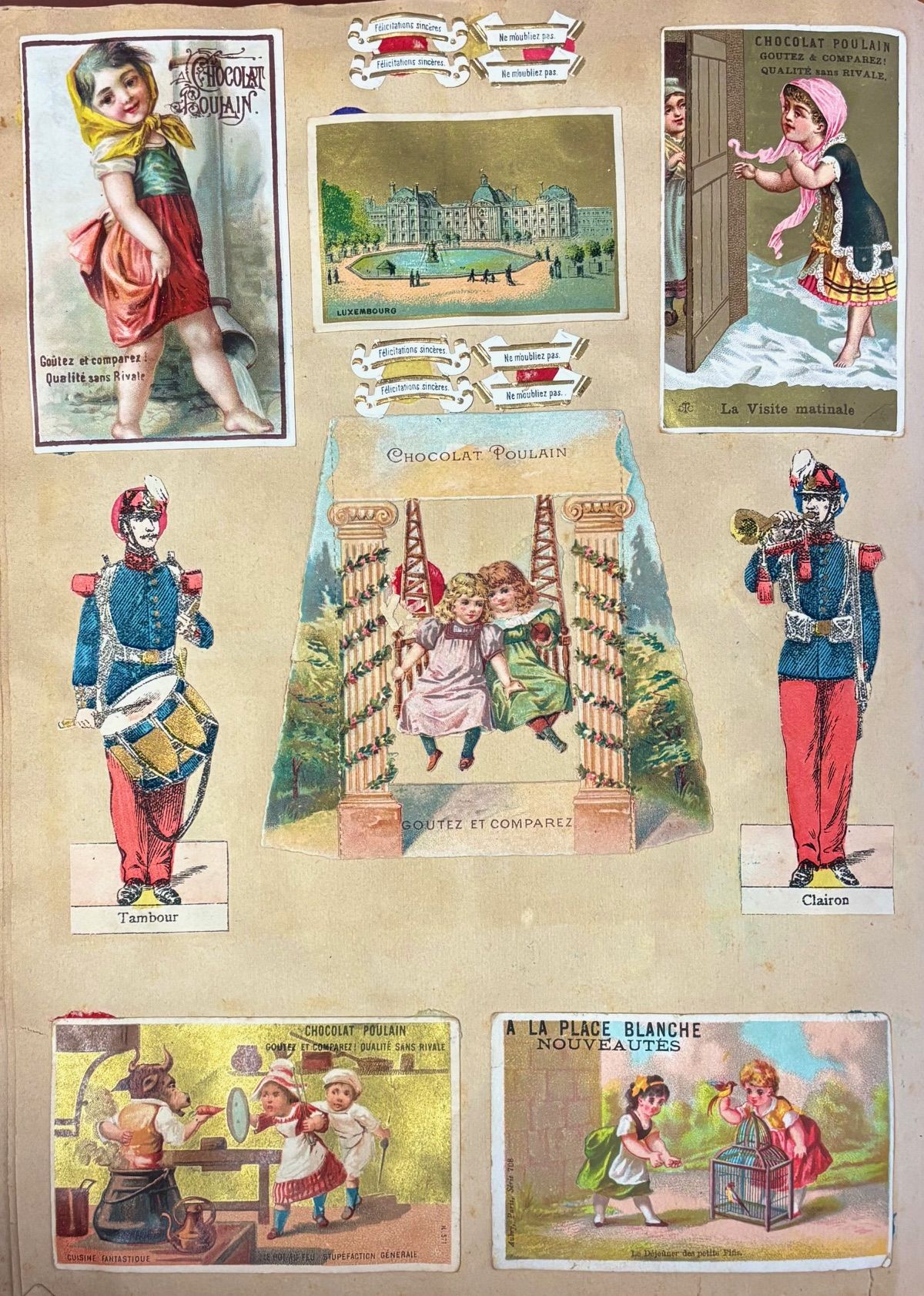 (*NEW ARRIVAL*) (Chocolate) Album of French chocolate trade cards & paper dolls