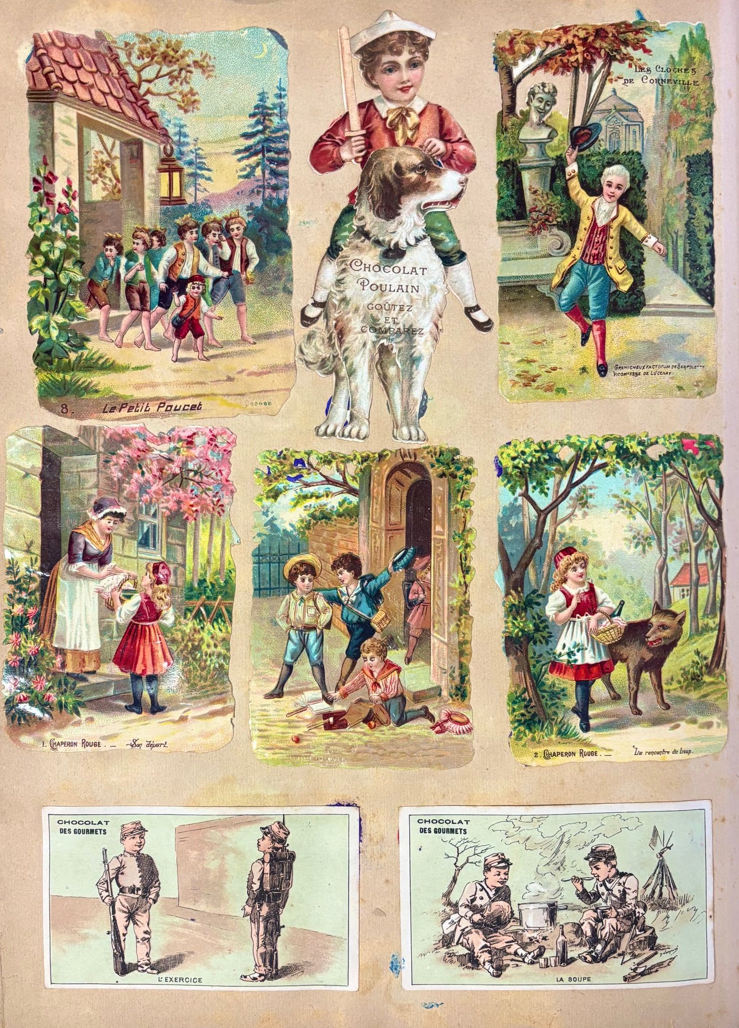 (*NEW ARRIVAL*) (Chocolate) Album of French chocolate trade cards & paper dolls