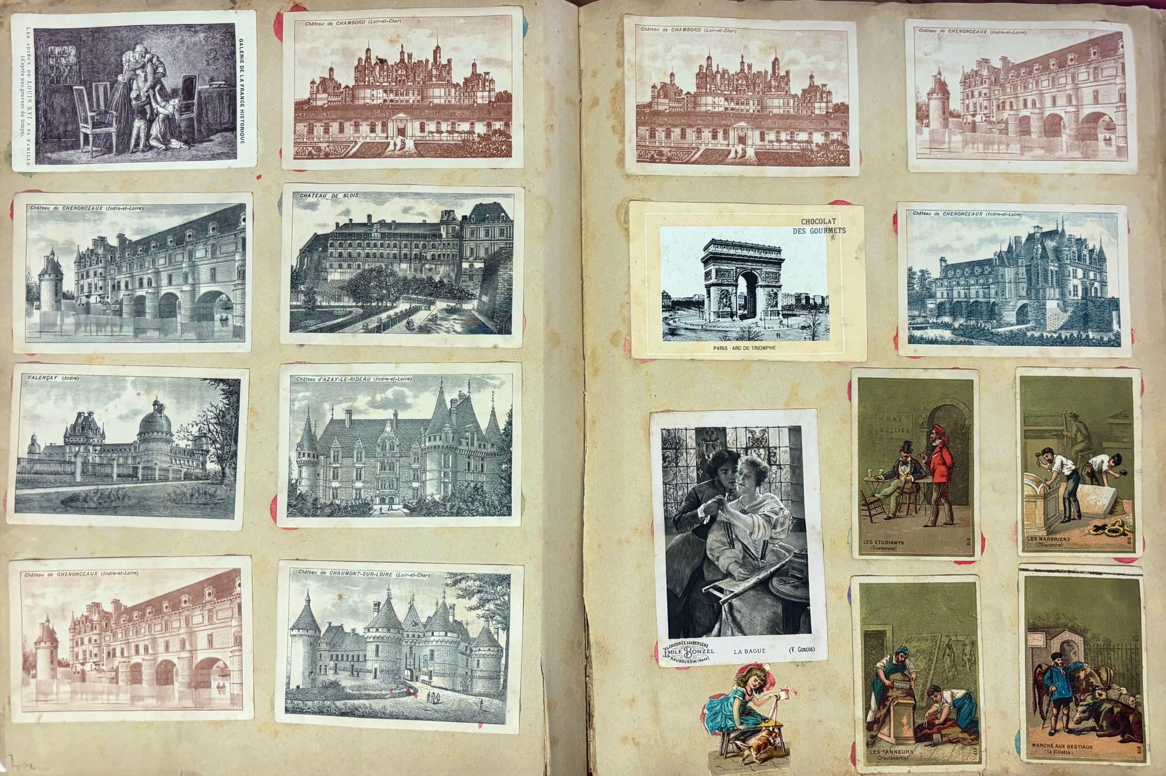 (*NEW ARRIVAL*) (Chocolate) Album of French chocolate trade cards & paper dolls