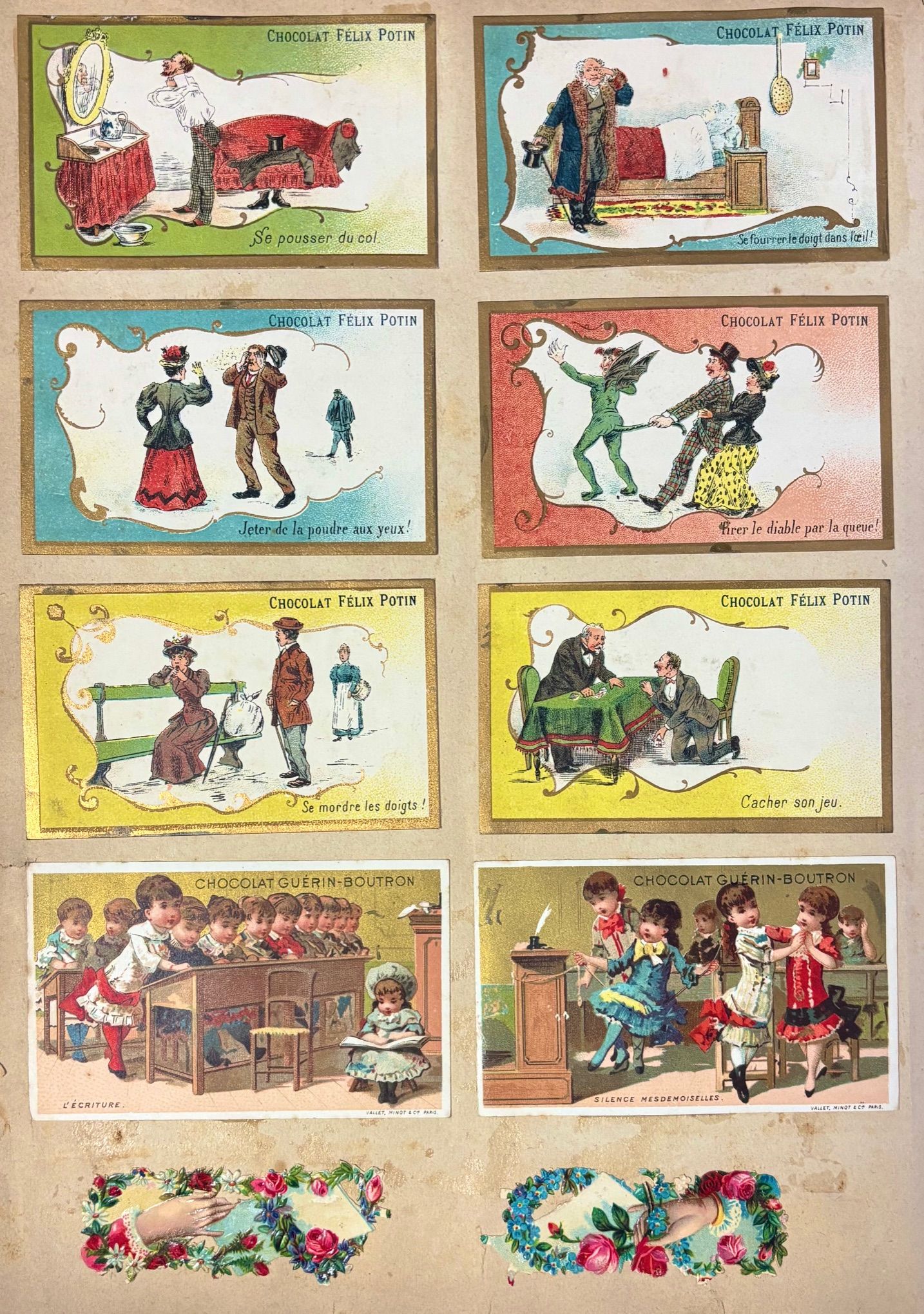 (*NEW ARRIVAL*) (Chocolate) Album of French chocolate trade cards & paper dolls