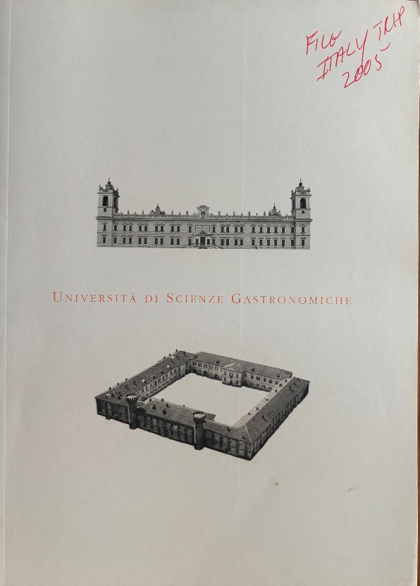 (*NEW ARRIVAL*) (Italian) Universita di Scienze Gastronomiche. Prospectus
