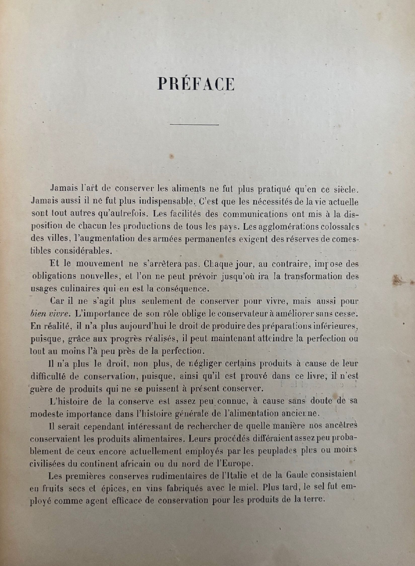 (*NEW ARRIVAL*) (Preserving) Auguste Corthay. La Conserve Alimentaire: Traite Pratique de Fabrication