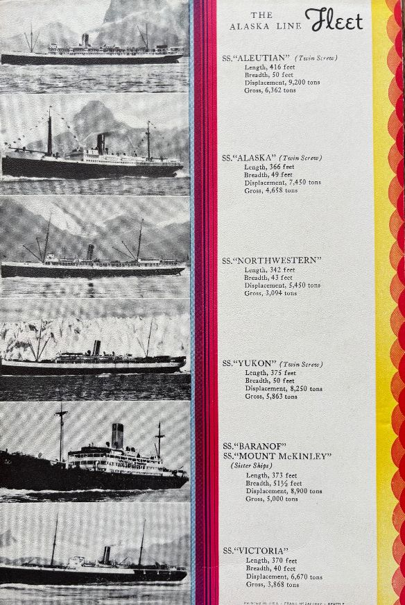 (*NEW ARRIVAL*) Alaska Steamship Company. Farewell Dinner