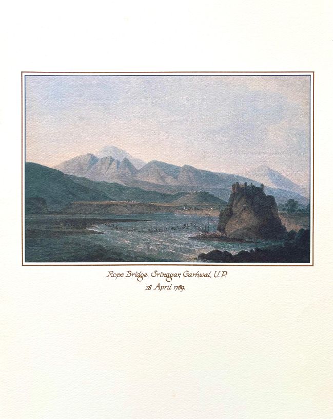 (*NEW ARRIVAL*) Princess Cruises. Rope Bridge, Srinagar, Garhwal, Uttar Pradesh, 28 April 1789