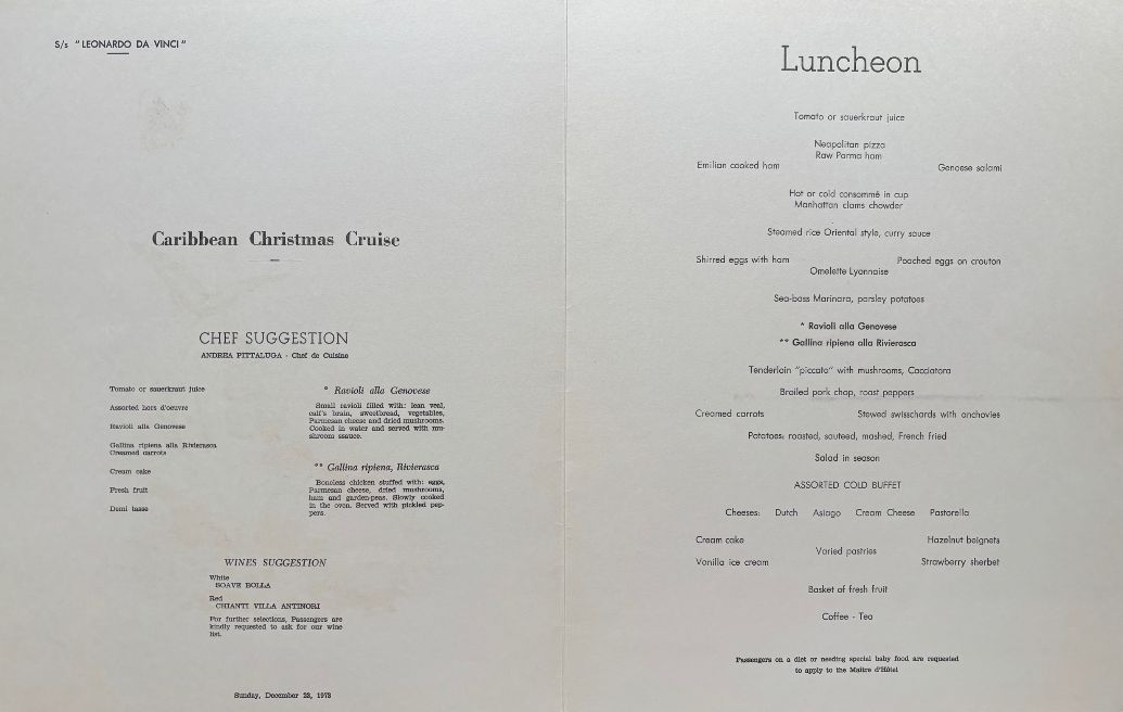 (*NEW ARRIVAL*) Home Lines. Luncheon