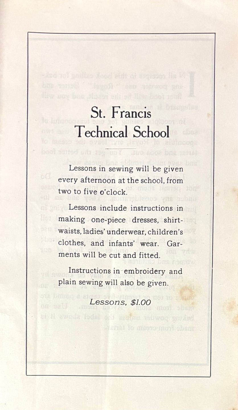 (*NEW ARRIVAL*) (San Francisco) Friends of the Sisters of St. Francis Technical School. St. Francis Cook Book