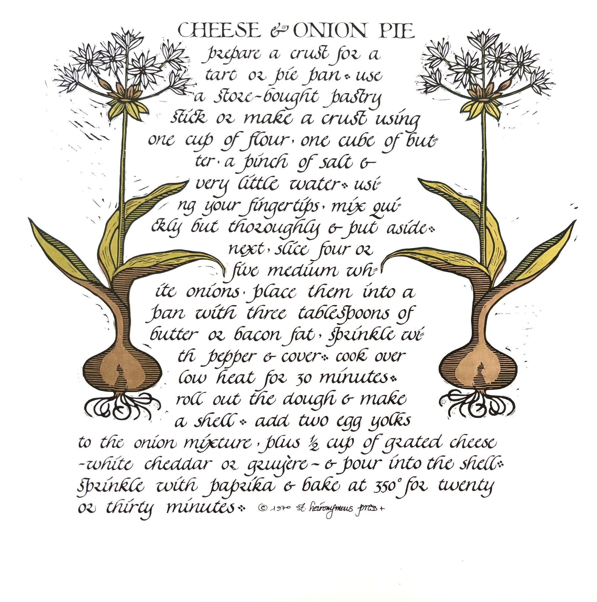 (*NEW ARRIVAL*) (Chez Panisse) Cheese & Onion Pie