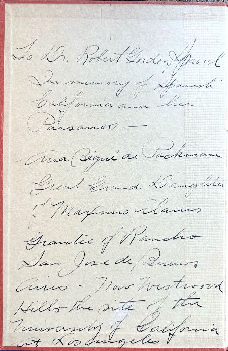 (California) Ana Begue Packman. Leather Dollars: Short Stories of Pueblo Los Angeles. *Signed*