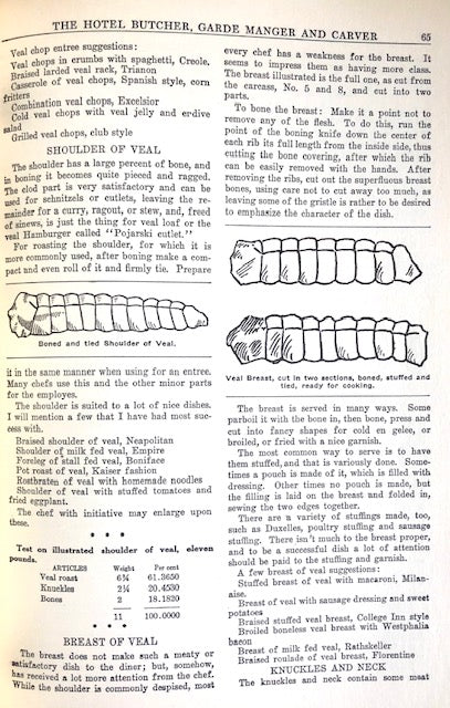 (Butchery) Rivers, Frank. The Hotel Butcher, Garde Manger and Carver.