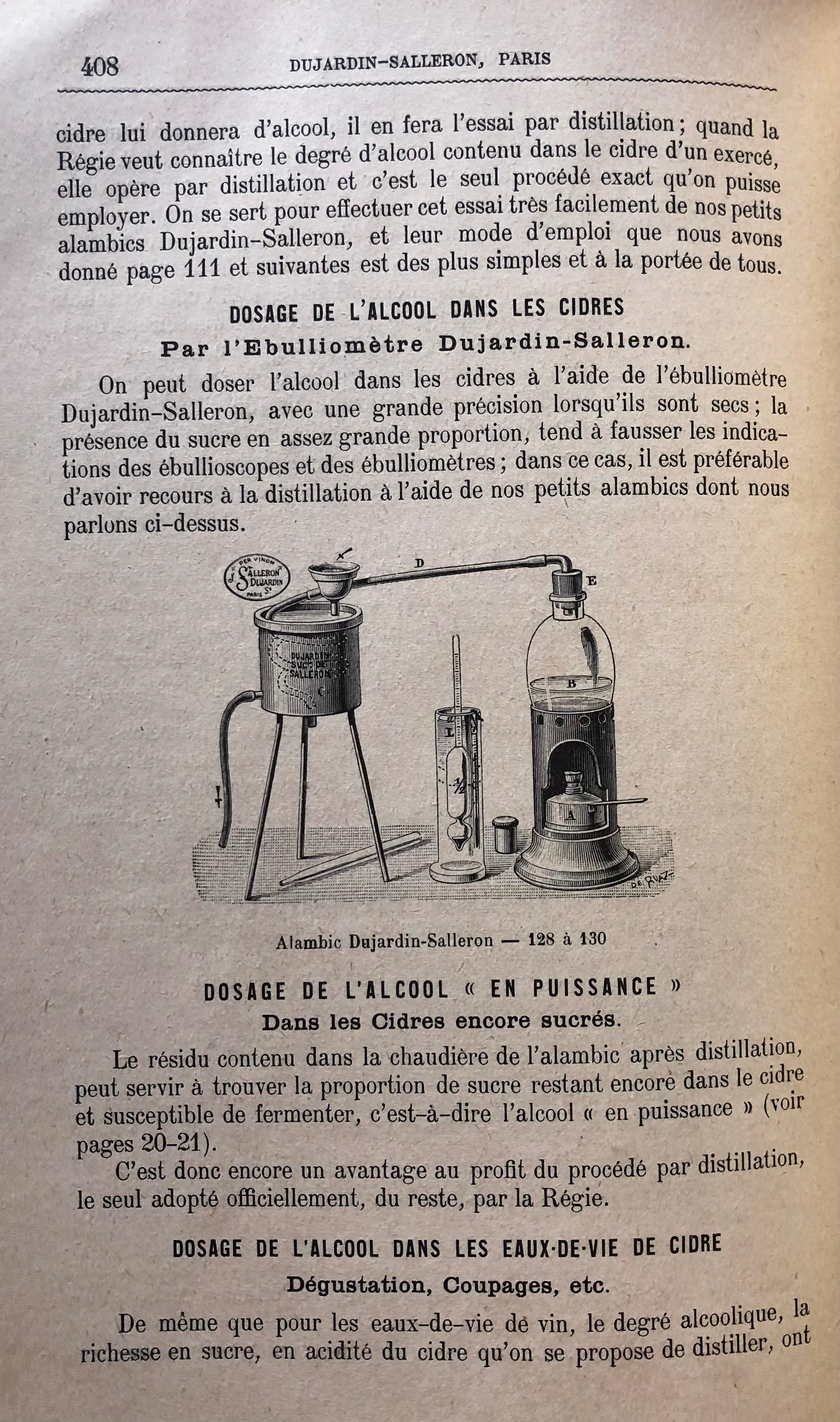 (Winemaking & Distilling) J. Dujardin & Jules Salleron. Notice sur les Instruments de Precision appliques a l'Oenologie.