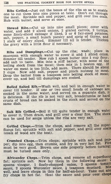 (African - South Africa) S. Van H. Tulleken. The Practical Cookery Book for South Africa.