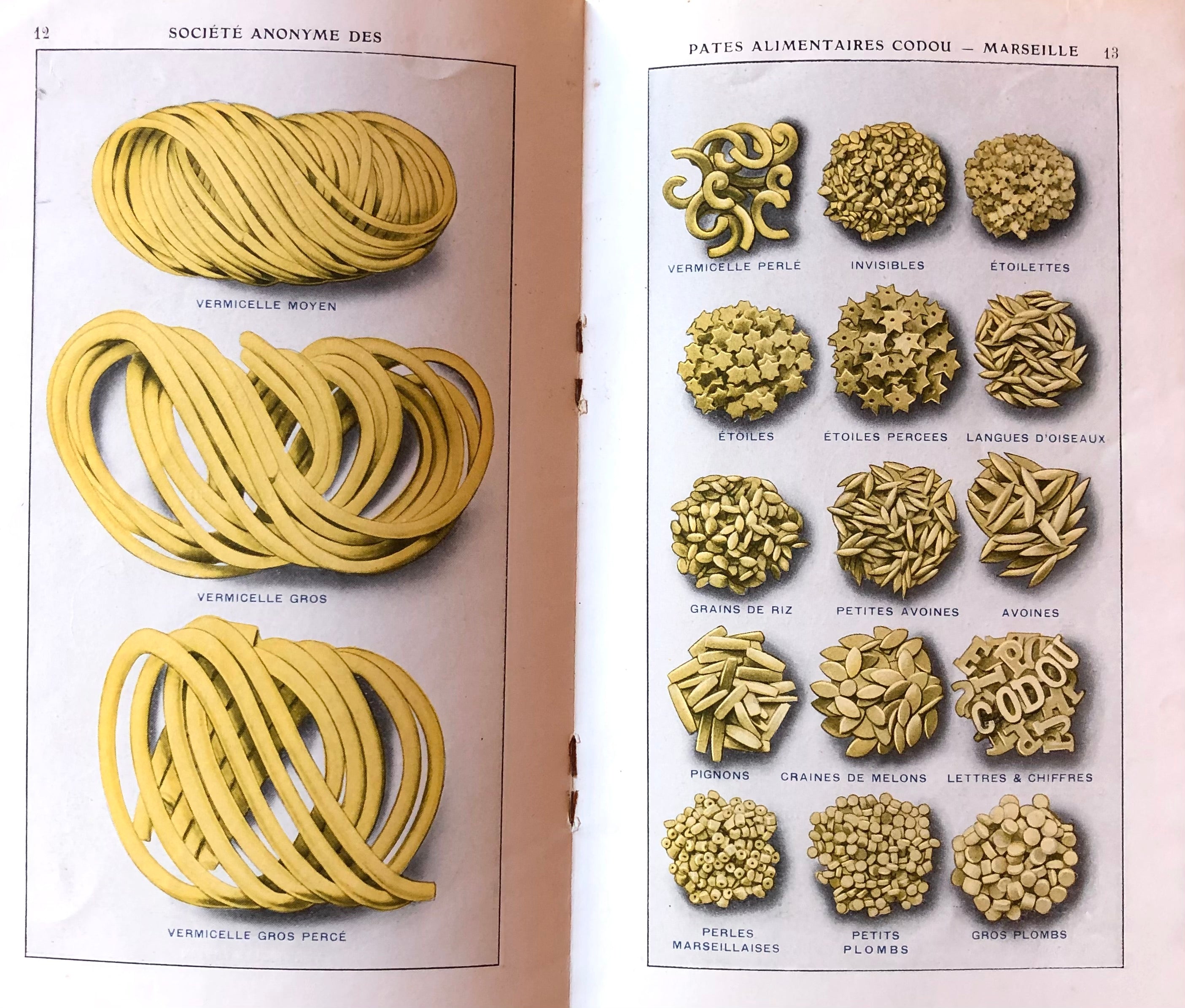 (Pasta) Codou. Societe Anonyme des Pates Alimentaires Codou.