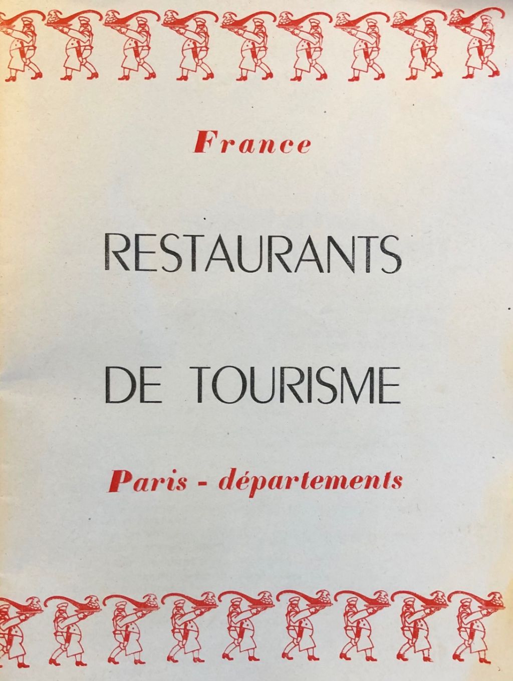 (French) France: Restaurants de Tourisme - Paris