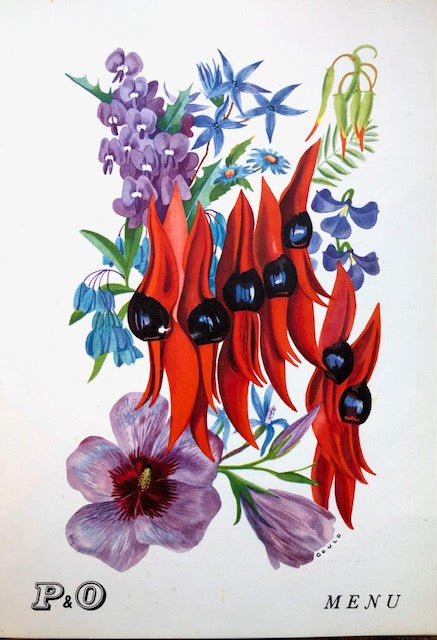 (*NEW ARRIVAL*) P & O Lines. S.S. Canberra. Dinner Menu