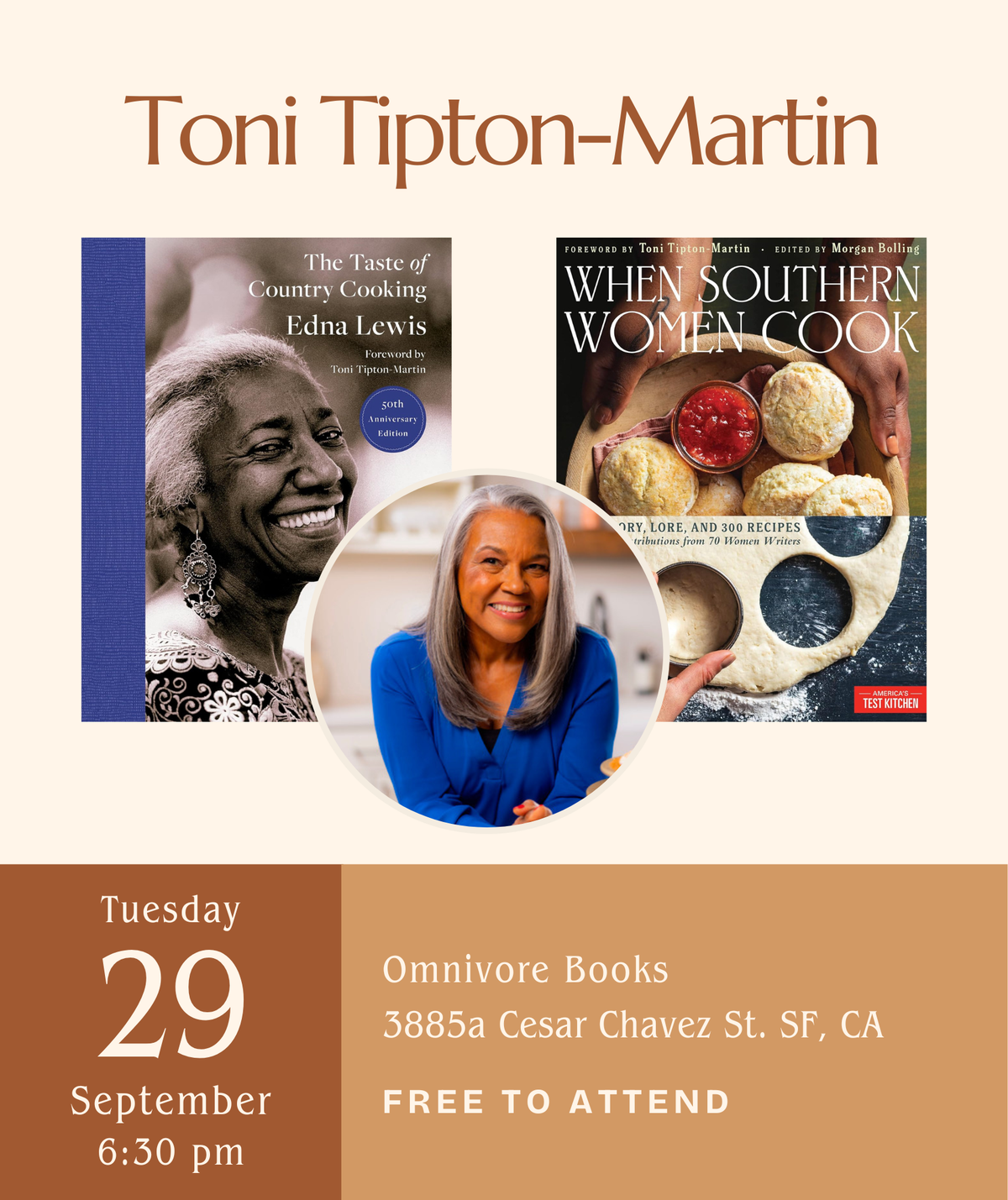 Toni Tipton-Martin Author Talk • In Celebration of The Taste of Country Cooking & When Southern Women Cook