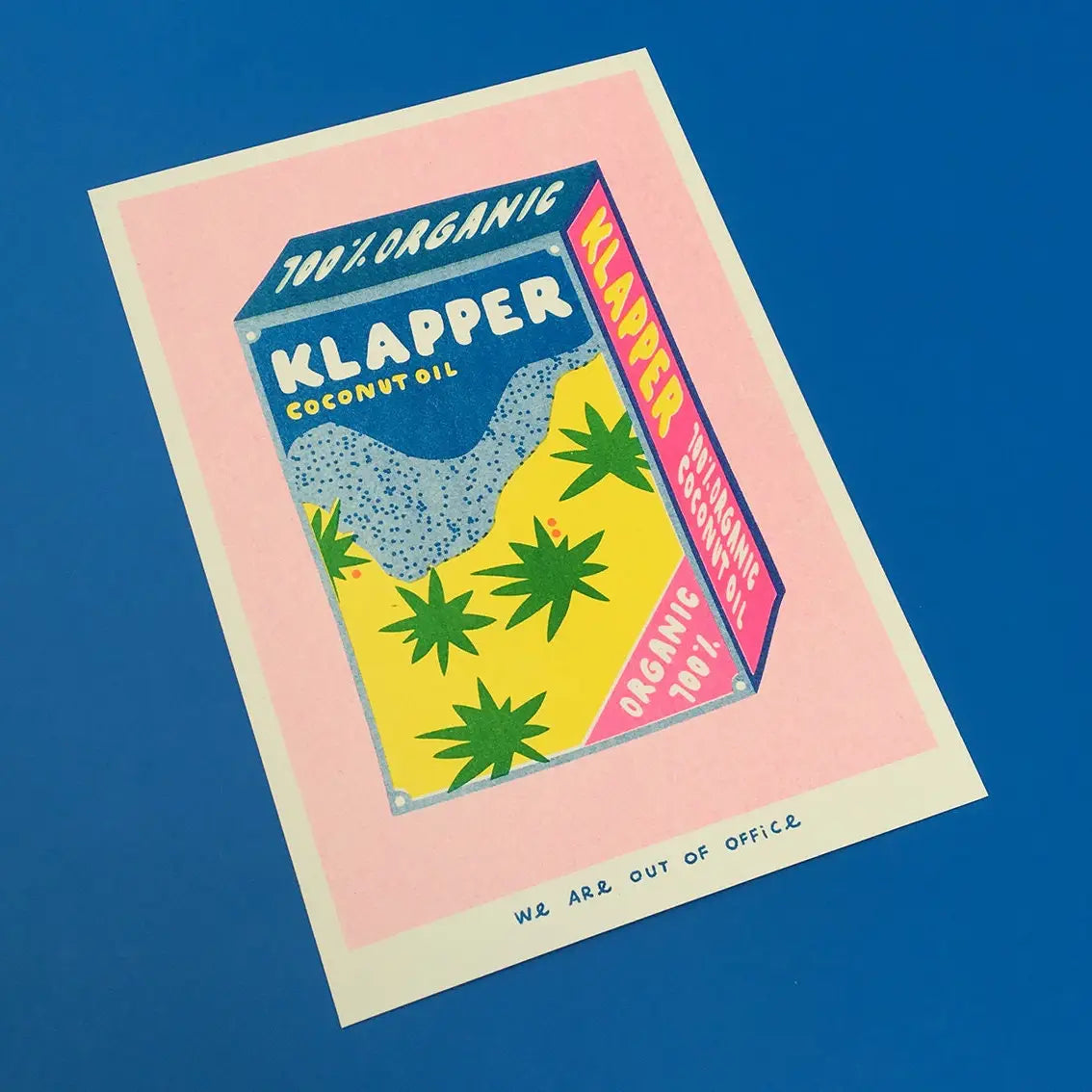 Risograph Print: Klapper Organic Coconut Oil