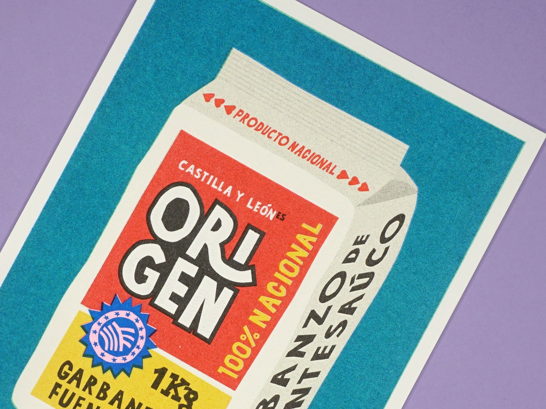 Risograph Print: A Bag of Origen Chickpeas