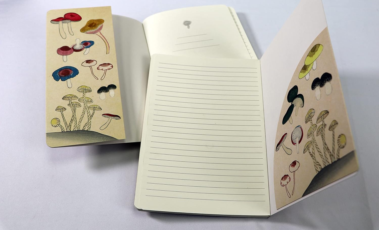 Healing Mushrooms Lined Paperback Journal: Blank Notebook with Pocket