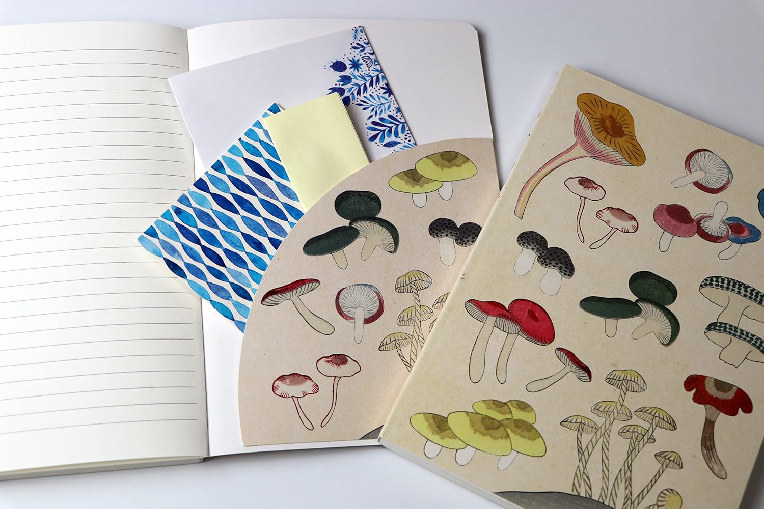 Healing Mushrooms Lined Paperback Journal: Blank Notebook with Pocket