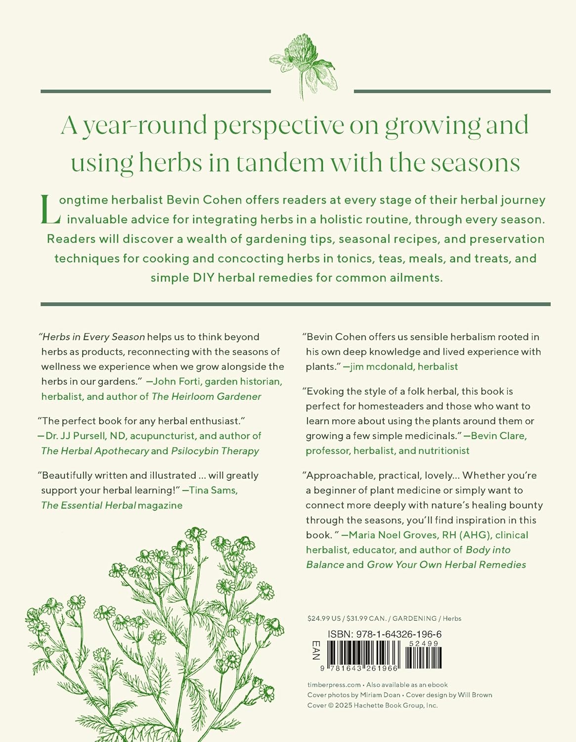 Herbs in Every Season: 48 Edible and Medicinal Herbs for the Kitchen, Garden, and Apothecary (Bevin Cohen)