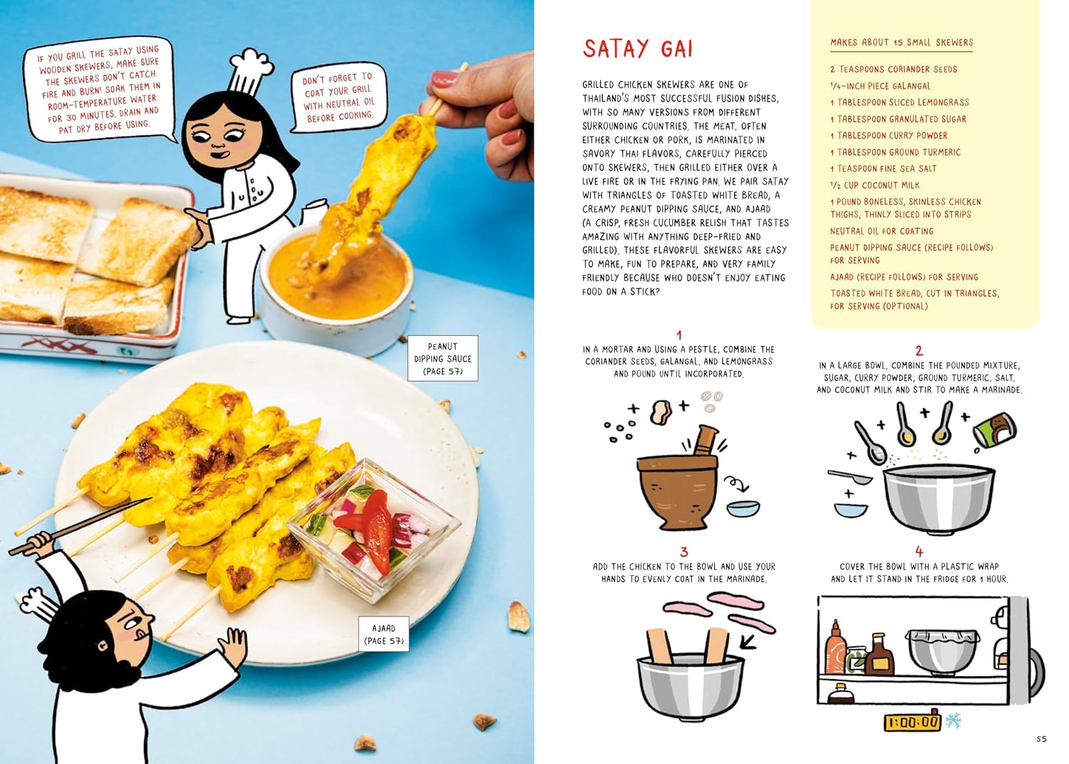 Noodles, Rice, and Everything Spice: A Thai Comic Book Cookbook (Christina De Witte, Mallika Kauppinen)