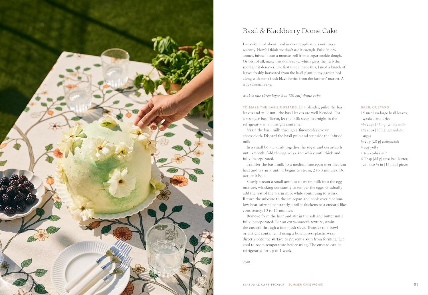 Cake Picnic: Recipes for the Love of Cake & Friends (Elisa Sunga) *Signed*