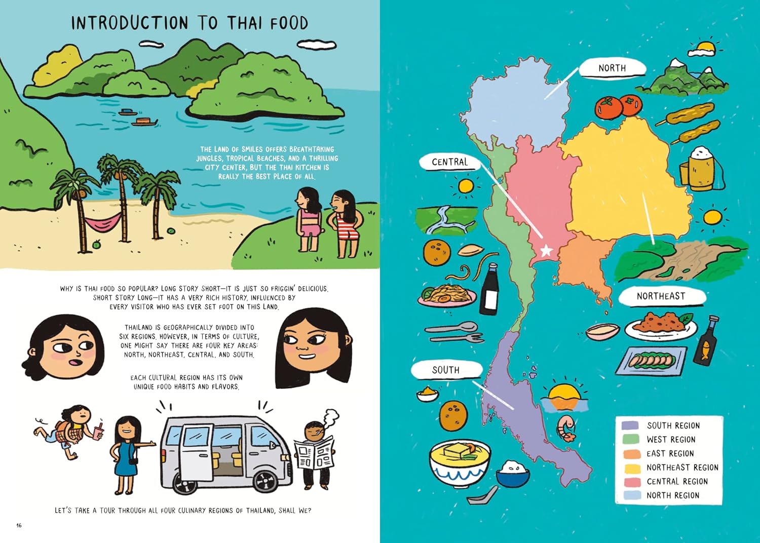 Noodles, Rice, and Everything Spice: A Thai Comic Book Cookbook (Christina De Witte, Mallika Kauppinen)