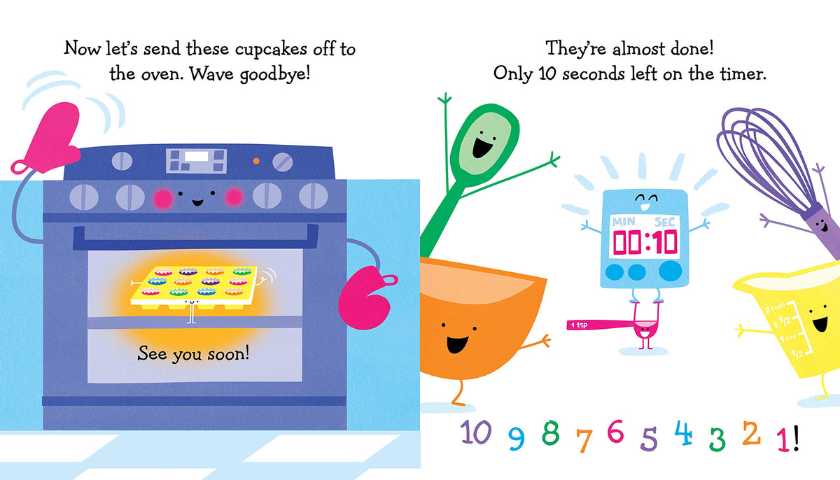 Stir Crack Whisk Bake: An Interactive Board Book about Baking for Toddlers and Kids (Maddie Frost)