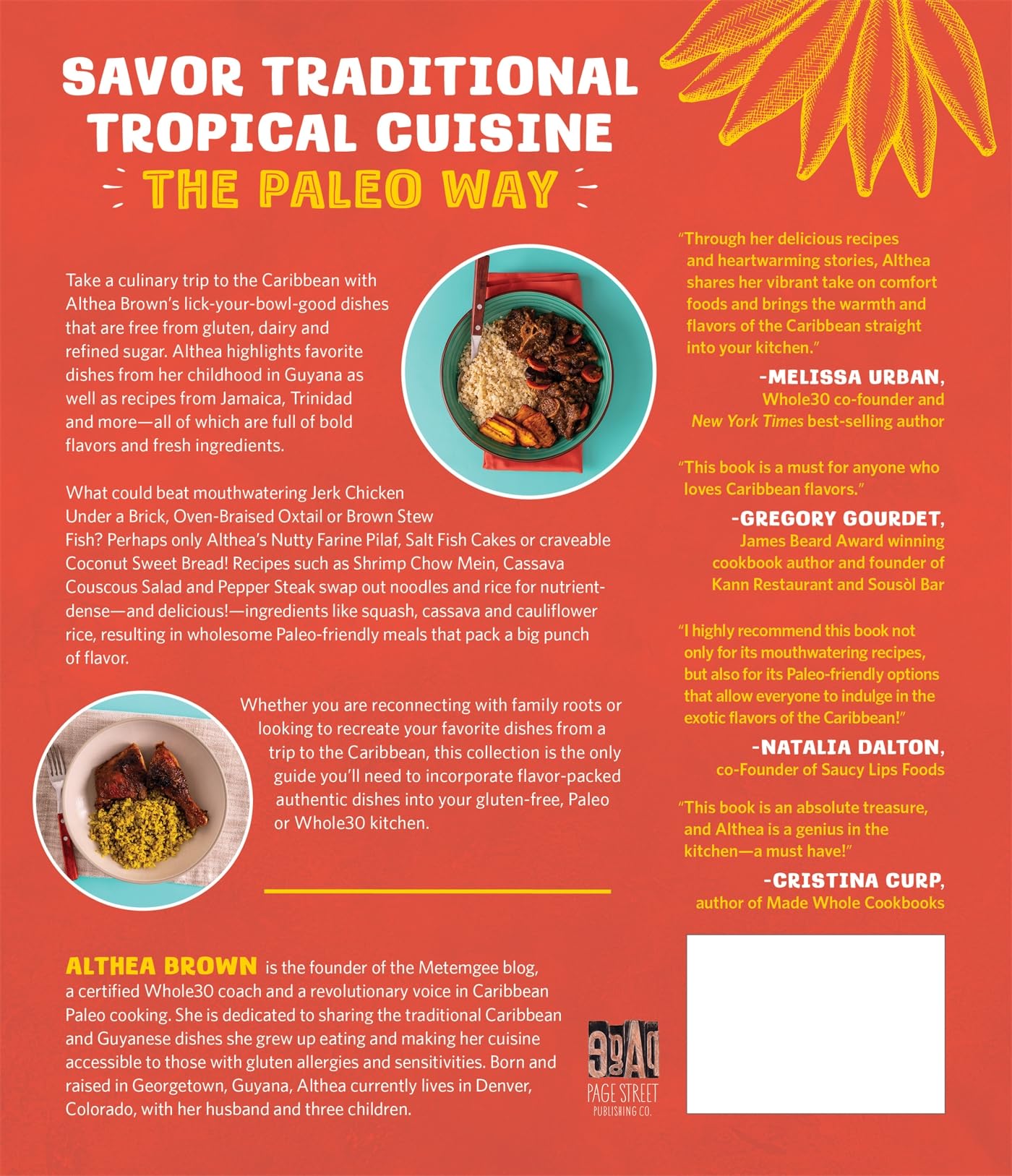 Caribbean Paleo: 75 Wholesome Dishes Celebrating Tropical Cuisine and Culture (Althea Brown) *Signed*