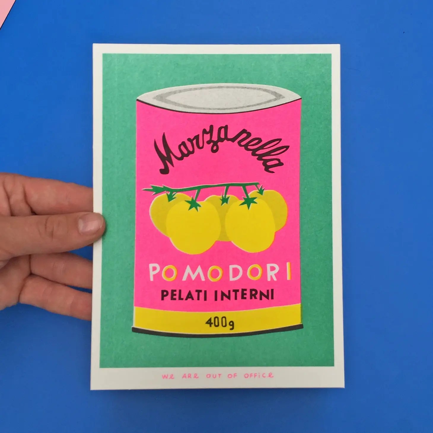 Risograph Print: Can of Pomodori
