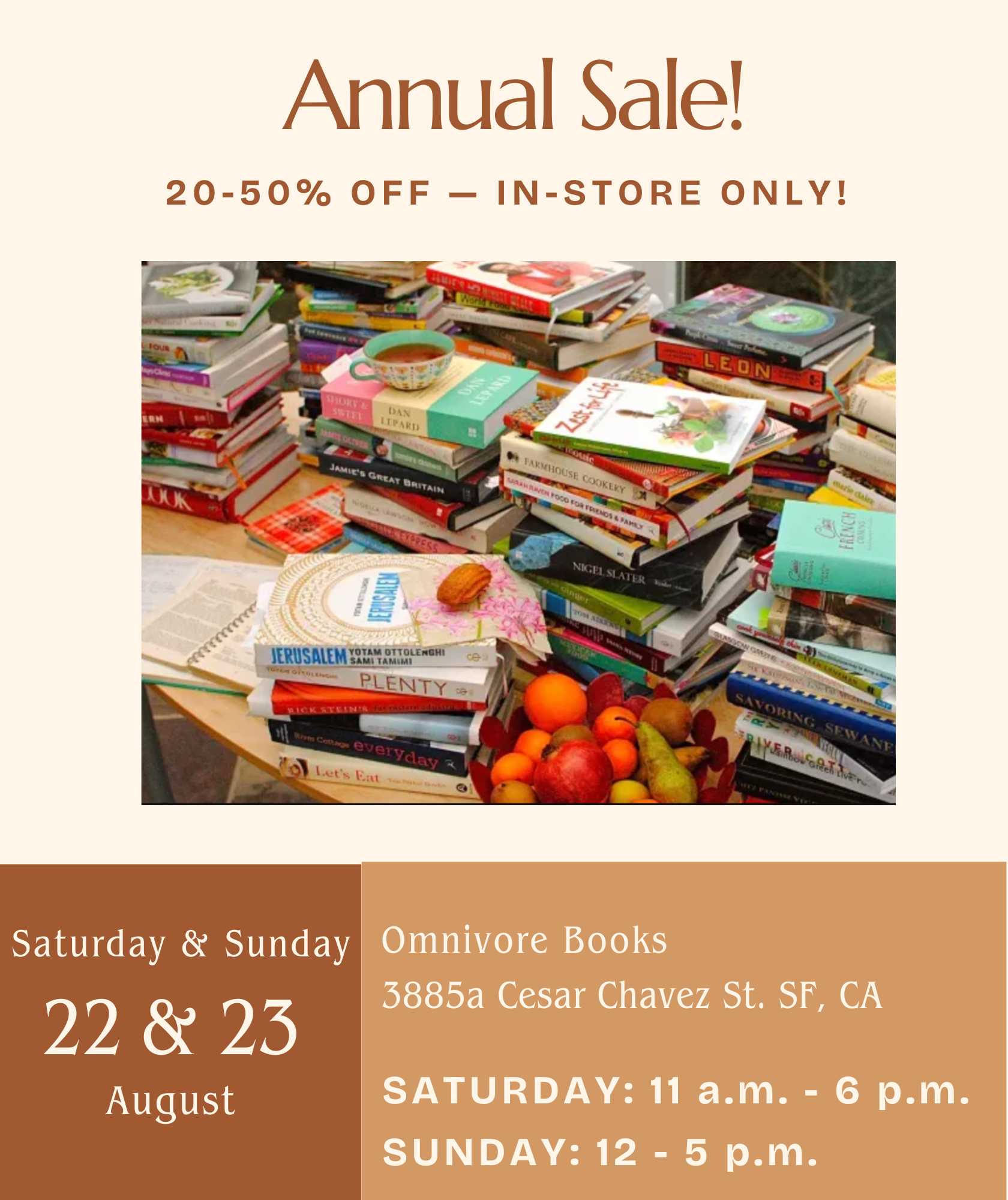 Omnivore Books Annual Cookbook Sale!