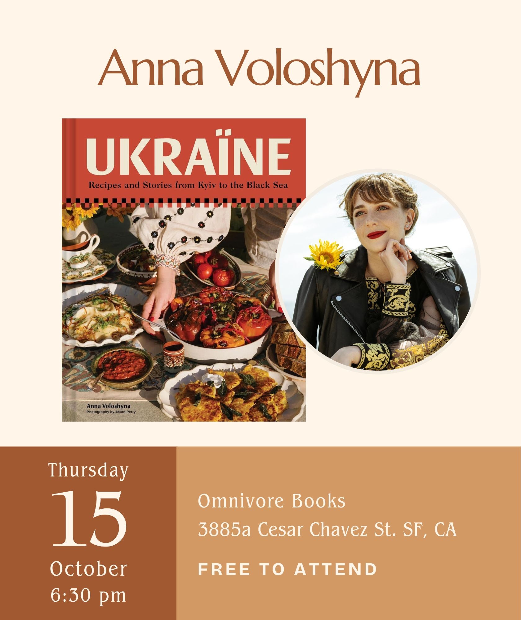 Anna Voloshyna Author Event  • Ukraïne: Recipes and Stories from Kyiv to the Black Sea