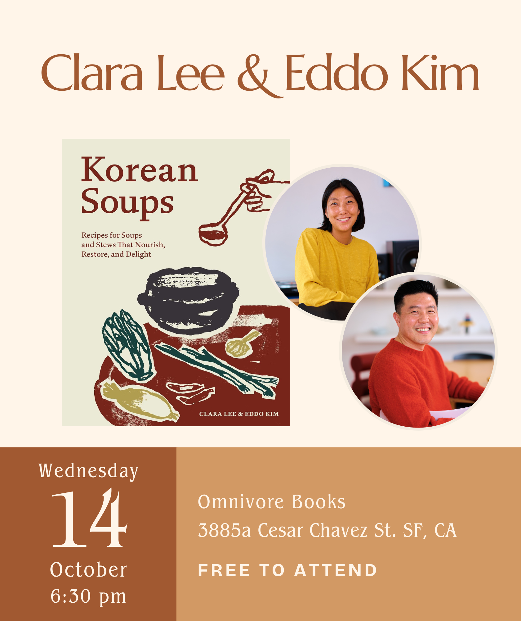 Clara Lee & Eddo Kim Author Talk •  Korean Soups: Korean Soups: Recipes for Soups and Stews That Nourish, Restore, and Delight