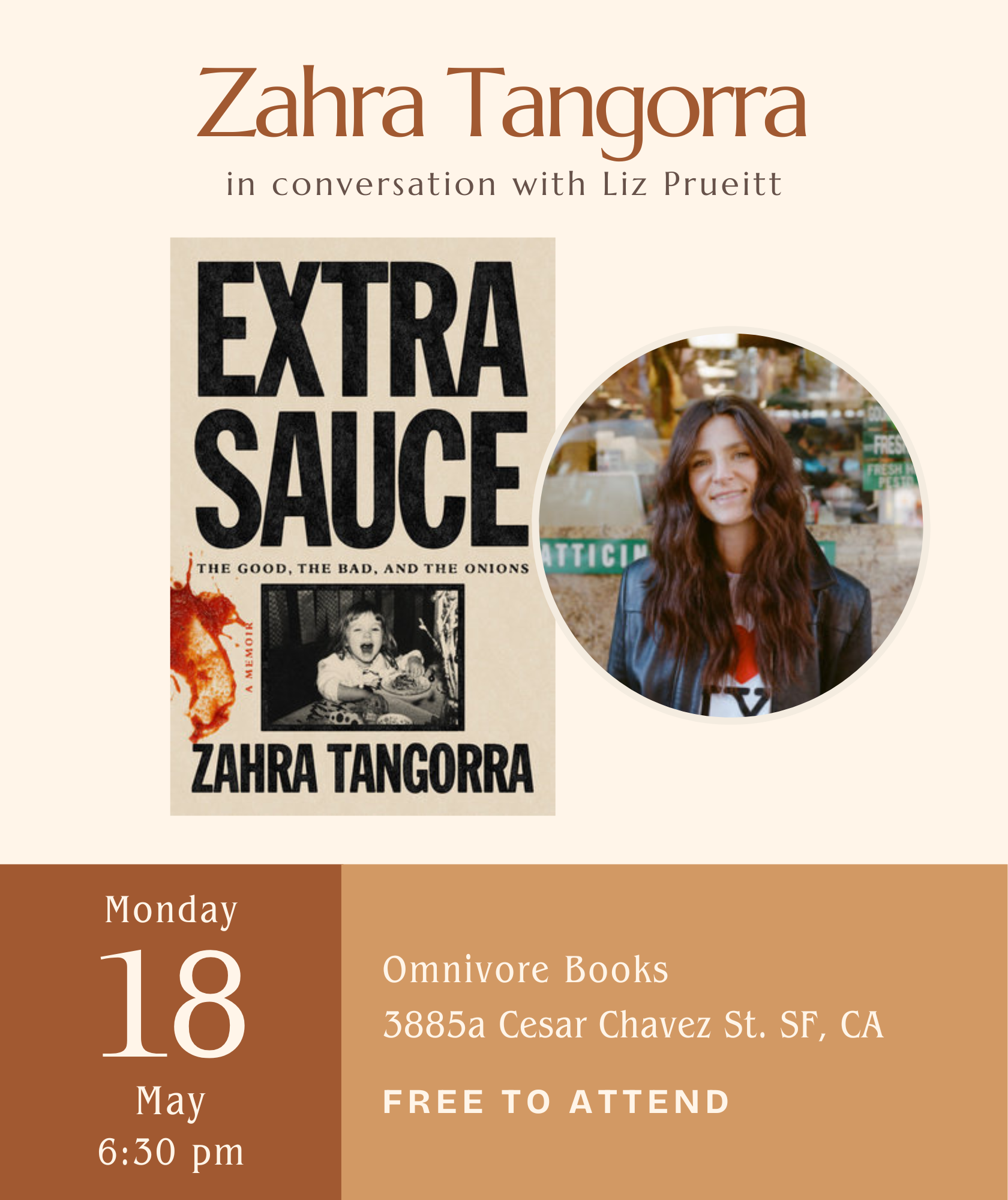 Zahra Tangorra Author Talk • Extra Sauce: The Good, the Bad, and the Onions