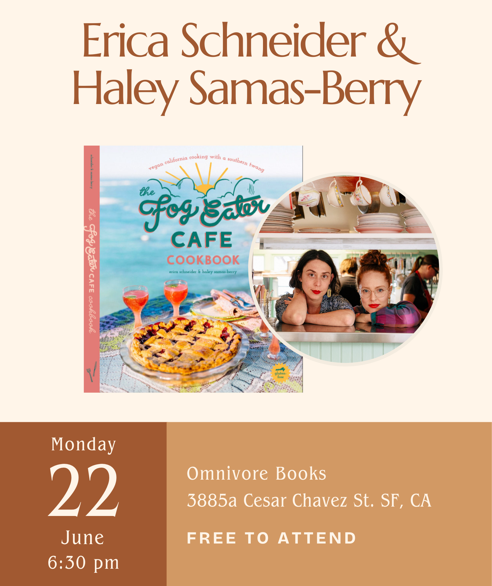 Erica Schneider & Haley Samas-Berry Author Event • The Fog Eater Cookbook